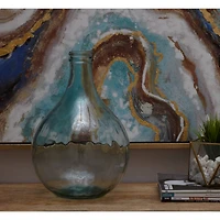 17" Clear Glass Farmhouse Vase
