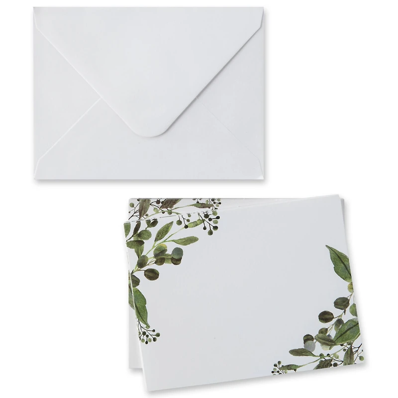 Greenery Flat Cards & Envelopes by Recollections™, 4.25" x 5.5"
