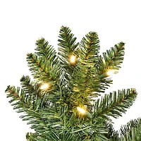 7.5ft. Pre-Lit Chapel Pine Artificial Christmas Half Tree, Warm White Dura-Lit® LED Lights