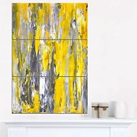 Designart - Grey and Yellow Abstract Pattern