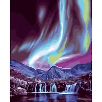 16" x 20" Northern Lights Paint-by-Number Kit with Wood Display Hanger by Artist's Loft®