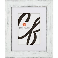 Craig Frames Jasper Marshmallow Weathered White Picture Frame with Mat