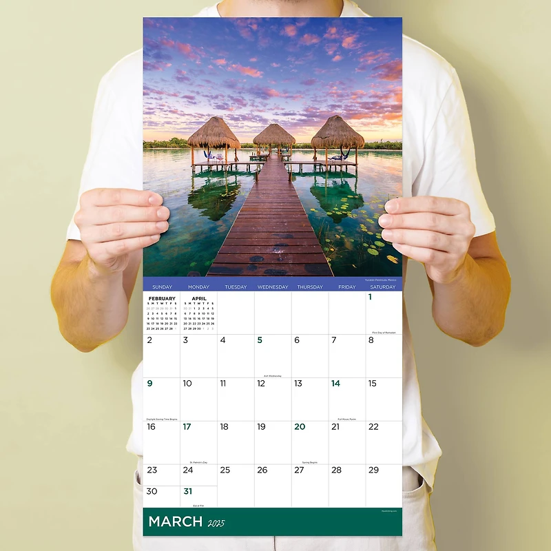 TF Publishing 2025 Tropical Escapes Wall Calendar