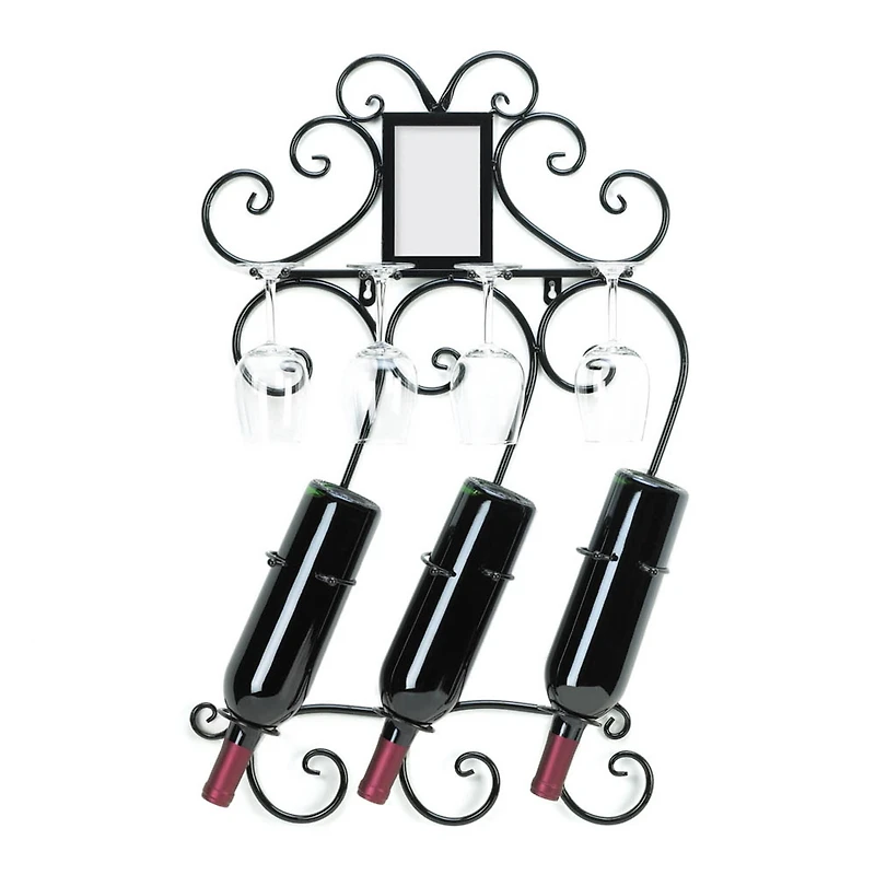2.5ft. Scrollwork Wall Wine Rack