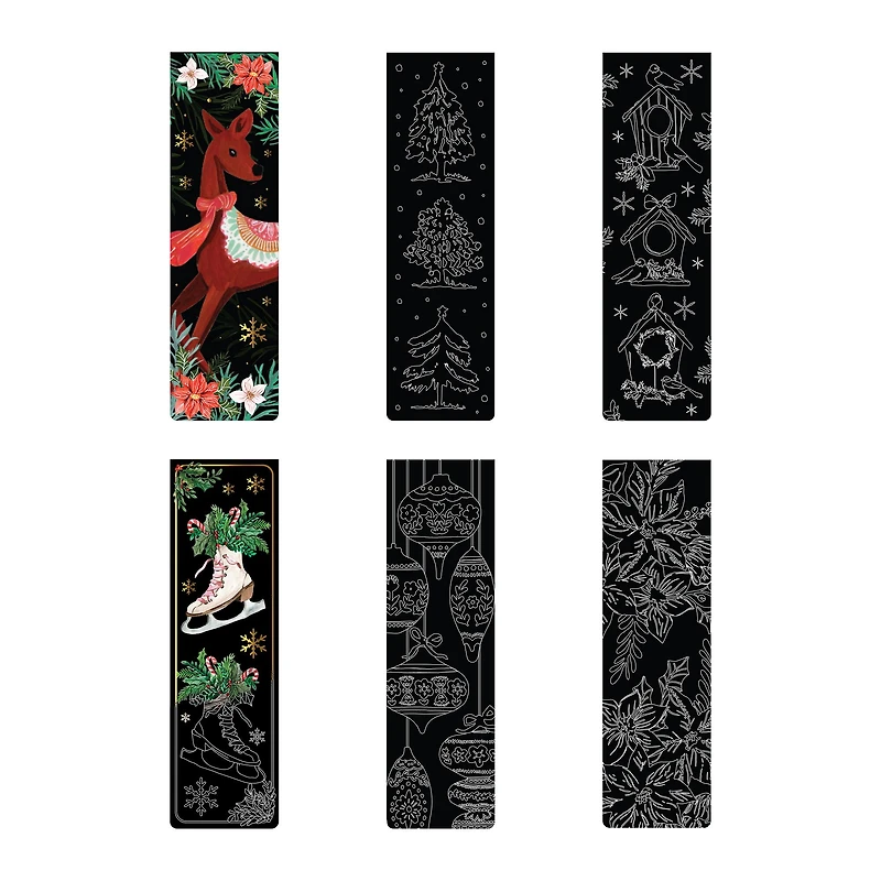 Brea Reese™ Classic Holiday Scratch Art Bookmarks
