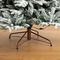 6ft. Pre-Lit Fraser Fir Flocked Artificial Christmas Tree with Instant, Warm White LED Lights