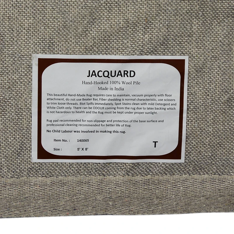 Blue Wool Modern Area Rug 5ft. x 8ft.