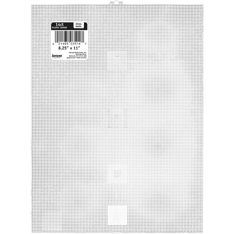 Design Works White 8.25" x 11" Plastic Canvas, 12ct.