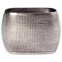 DII® Silver Textured Square Napkin Rings, 6ct.