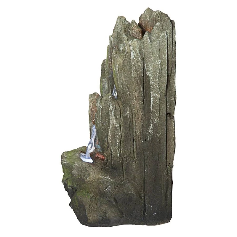 Design Toscano Lost Falls Cascading Waterfall Illuminated Tabletop Fountain