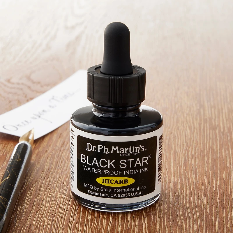 Dr. Ph. Martin's® Black Star® Waterproof India Ink, Hicarb