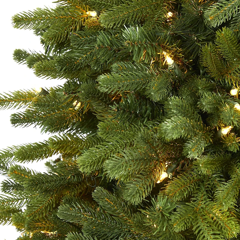 6.5ft. Pre-Lit Washington Fir Artificial Christmas Tree, Clear LED Lights