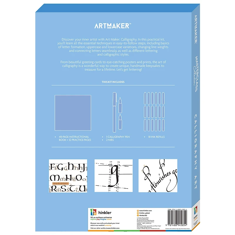 Hinkler Art Maker Masterclass Collection Calligraphy Art Kit