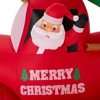 Glitzhome® 7ft. Inflatable Santa Claus On Truck