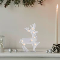 9.75" White Reindeer Christmas Marquee Wall Sign
