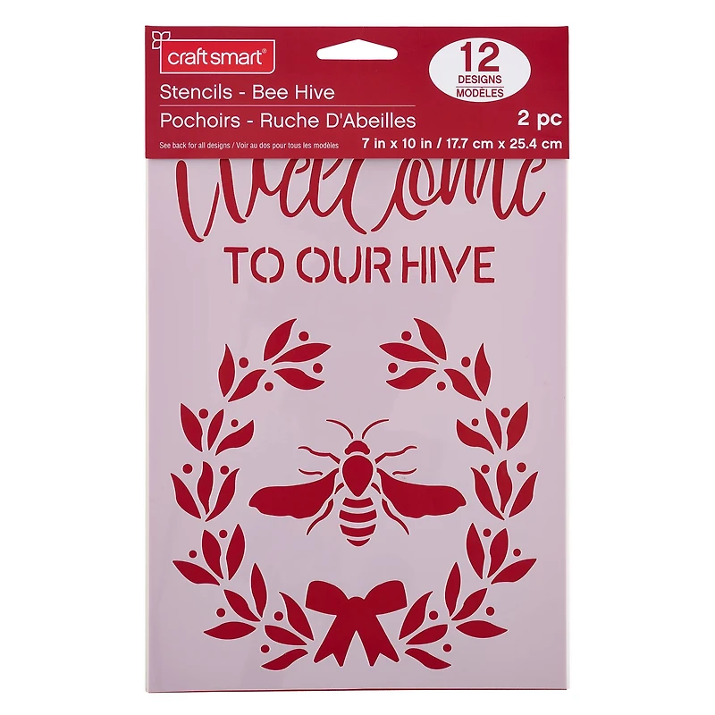 Welcome to Our Hive Stencils, 7" x 10" by Craft Smart®