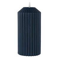 8" Ribbed Wax LED Pillar Candle by Ashland