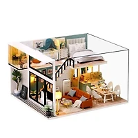 Wizardi Miniature Roombox: House by the Sea Dollhouse Kit