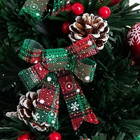 2ft. Pre-Lit Fir Artificial Christmas Tree in Planter, White Optic Fiber Lights