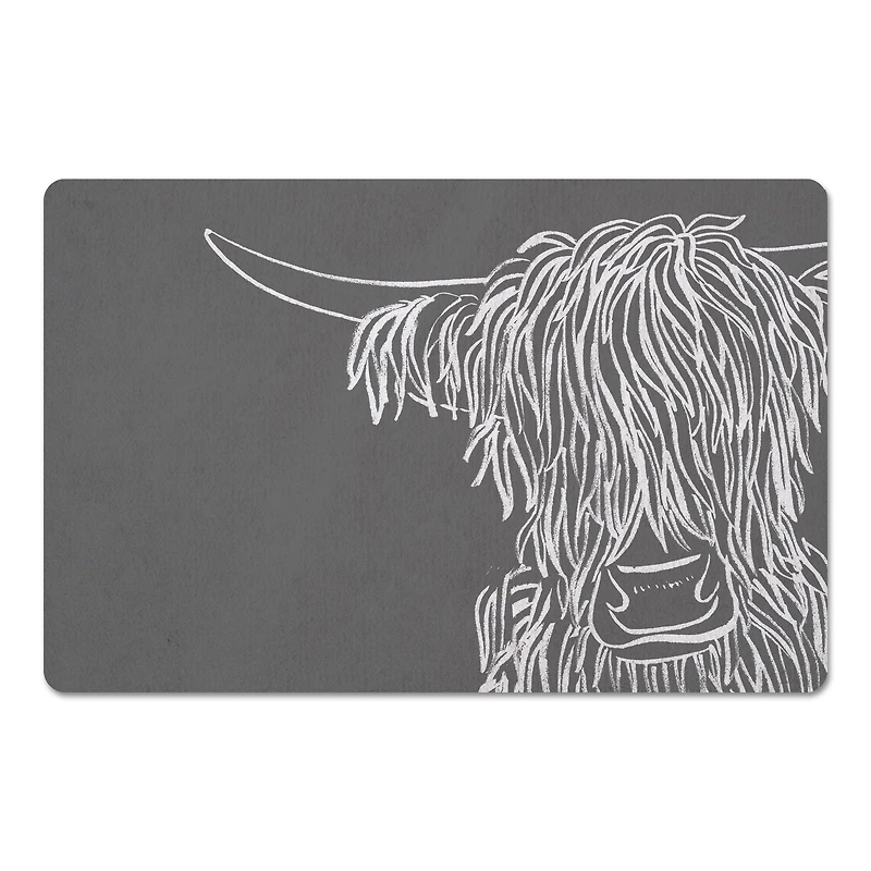 18" x 27" Wash Up Cow Sketch Floor Mat