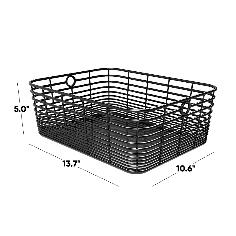 Curver® Aria Medium Black Decorative Basket