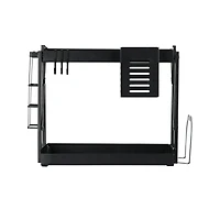 Household Essentials 12" Black Metal 2-Tier Countertop Caddy