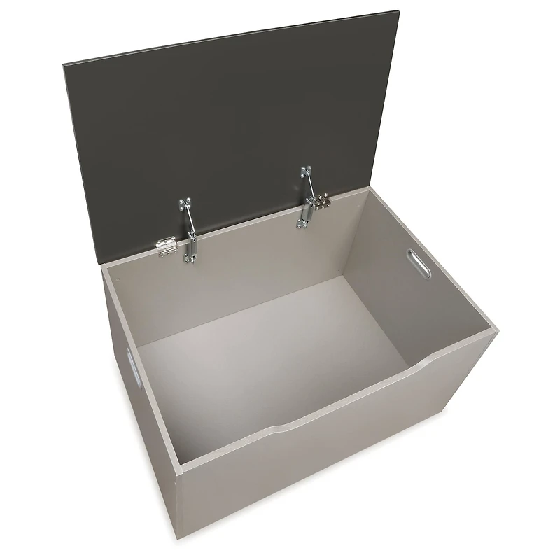 Badger Basket Woodgrain Gray Flat Bench Top Toy & Storage Box