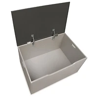 Badger Basket Woodgrain Gray Flat Bench Top Toy & Storage Box