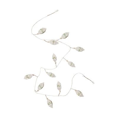 Hello Honey® 8ft. Natural & Green Hand-Painted Burlap Wrapped Garland