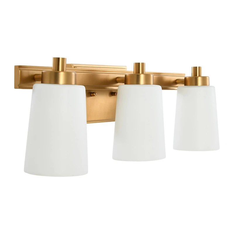 Hello Honey® Robert Stevenson Lighting Sullivan Park Frosted Glass & Metal 3-Light Vanity