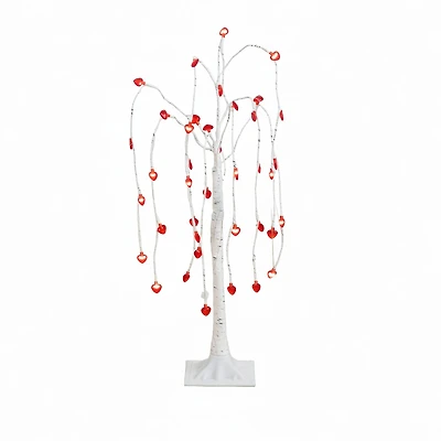 3ft. Pre-Lit Artificial Valentine's Day Willow Tree with 40 Heart Shaped LED Lights