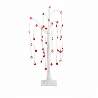 3ft. Pre-Lit Artificial Valentine's Day Willow Tree with 40 Heart Shaped LED Lights