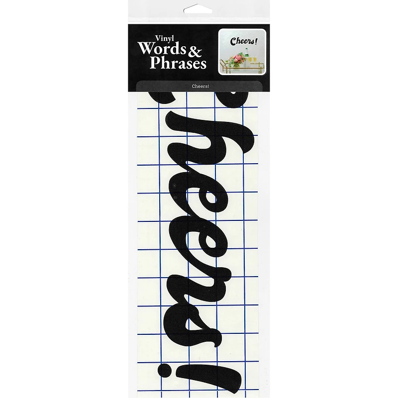 Leisure Arts® Vinyl Cheers Black Wall Decal