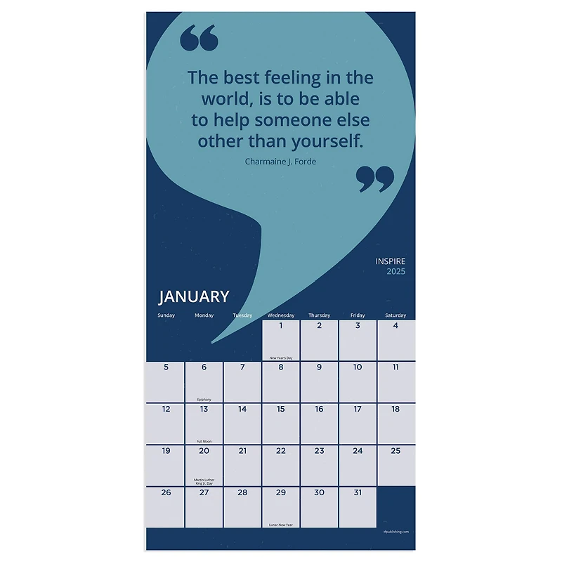 TF Publishing 2025 Inspire Mini Calendar