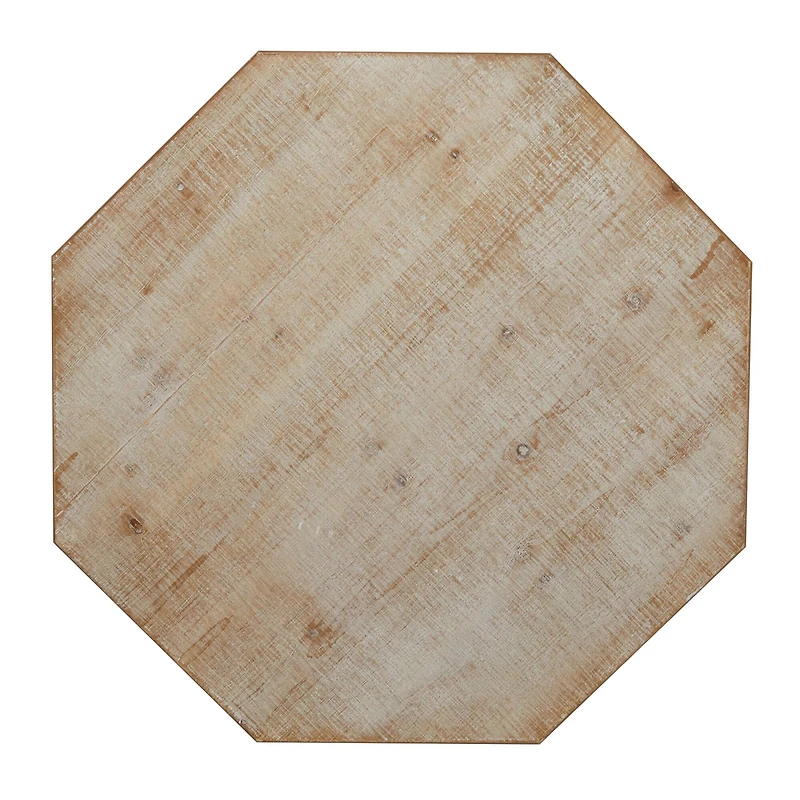 Brown Farmhouse Wood Accent Table, 30" x 28"