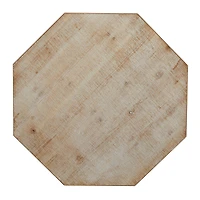 Brown Farmhouse Wood Accent Table, 30" x 28"