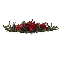 3ft. Red Poinsettia & Berry Centerpiece