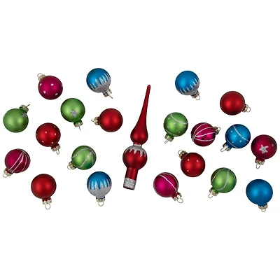20ct. Glass Christmas Décor & Tree Topper