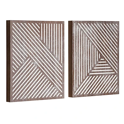 American Art Décor™ Walnut Brown Contemporary Wood Wall Décor Set