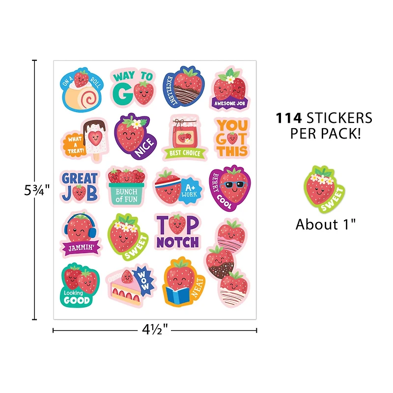 Teacher Created Resources® Strawberry Smelly Stickers, 6 Packs of 114