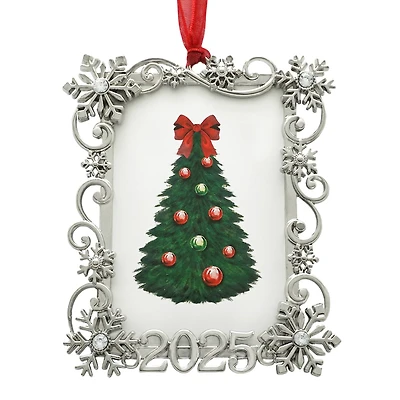 2" x 3" Silver Snowflake Metal Ornament Frame by Studio Décor®