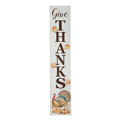 Glitzhome® 42" Thanksgiving Give Thanks Porch Sign