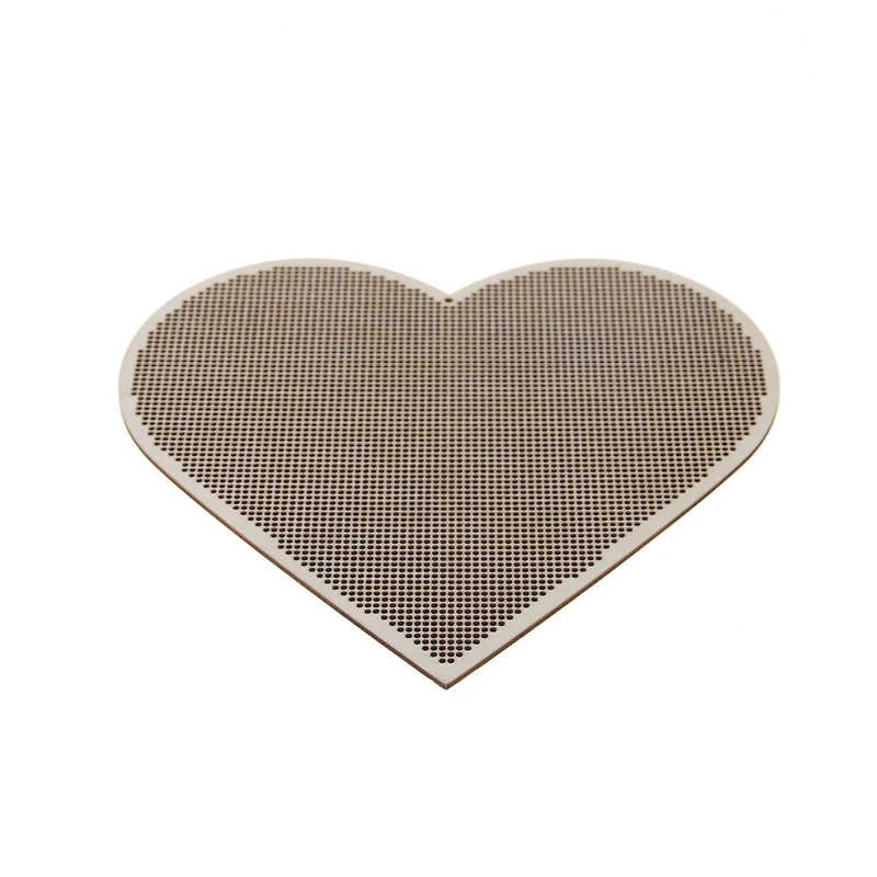 8" Heart Cross Stitch Wood Canvas, 2ct. by Loops & Threads®