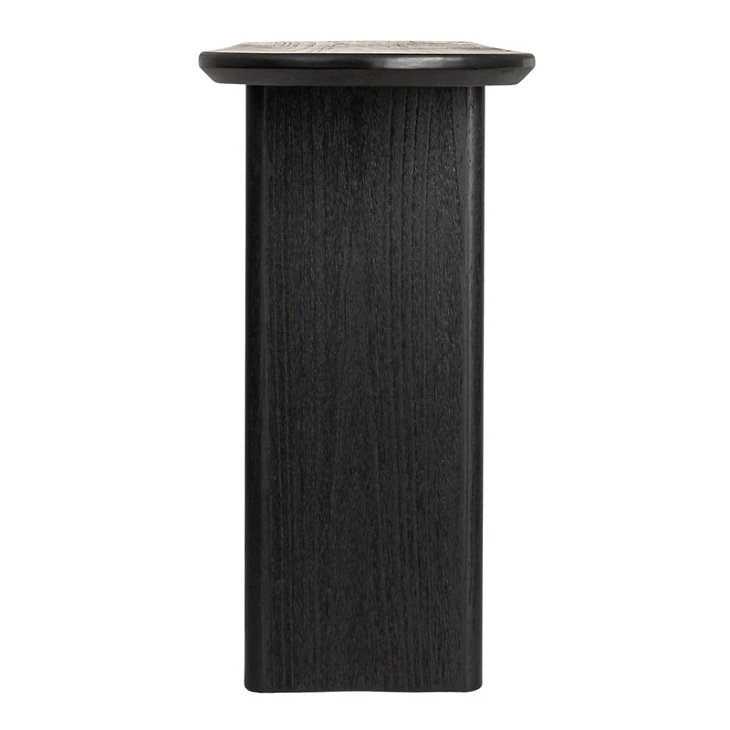 Hello Honey® Black Asymmetrical Fir Wood & Sycamore Wood Console Table