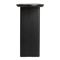 Hello Honey® Black Asymmetrical Fir Wood & Sycamore Wood Console Table