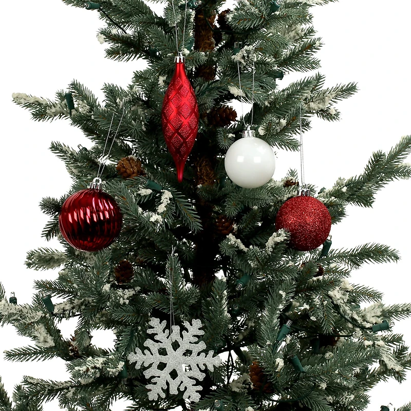 34 Pack Red & White Peppermint Lane Shatterproof Ornaments by Ashland®