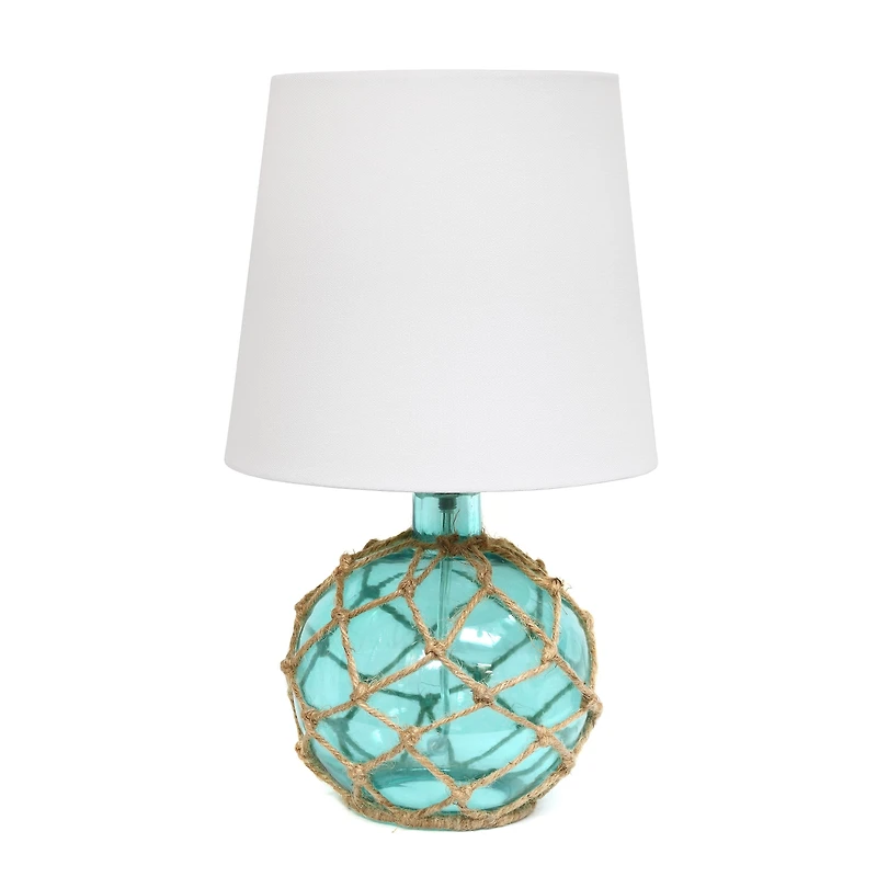 Lalia Home 15" Glass Rope Table Lamp with Shade