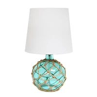 Lalia Home 15" Glass Rope Table Lamp with Shade