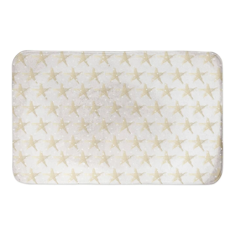 Simple Gold Pattern 21" x 34" Bath Mat