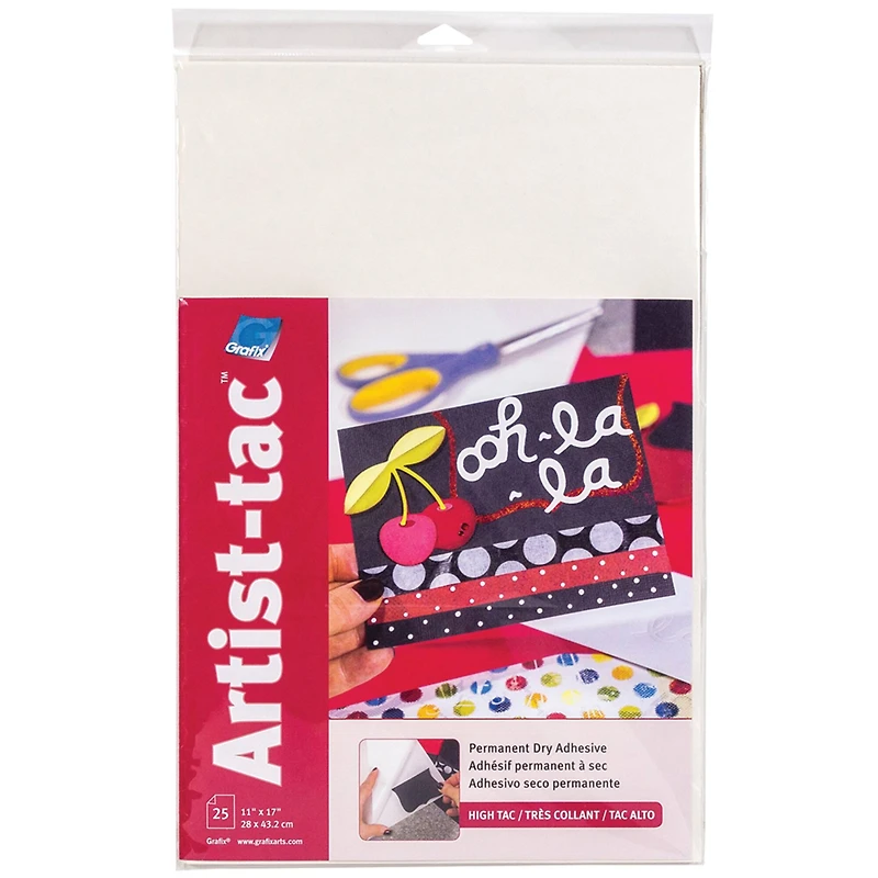 Grafix® Artist-Tac™ Dry Adhesive Sheet, 11" x 17"